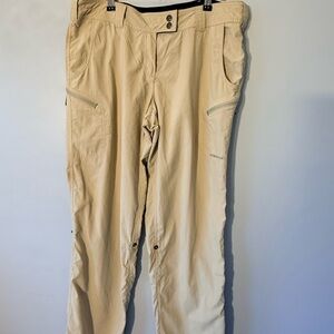 Exofficio Women's Convertible Travel Pants in Light Olive/Tan